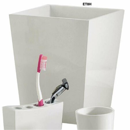 CAPTAIN COLD Elegant Collection 6 Quart Wastebasket - White Resin CA3869002